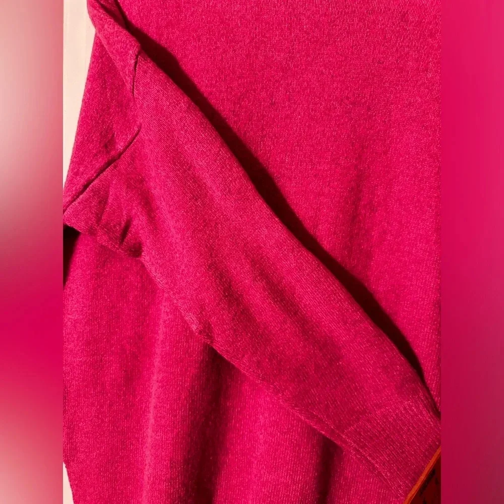 NWT LE LIS Hot Pink Oversized XS Wool Blend Crew Neck SOFT LIKE CASHMERE Sweater